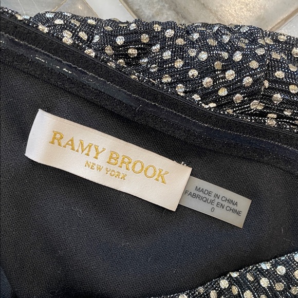 Ramy Brook Black and silver Strapless ruched Dress - Picture 5 of 8